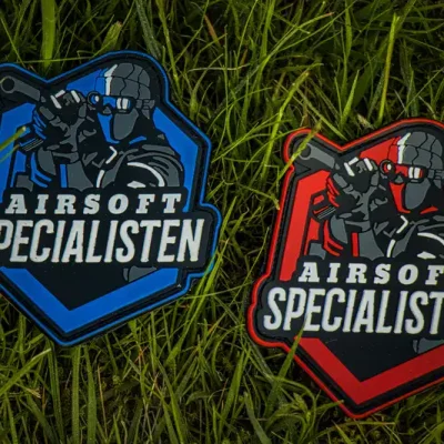 Airsoftspecialisten Patches - Ny blå för ambassadörer