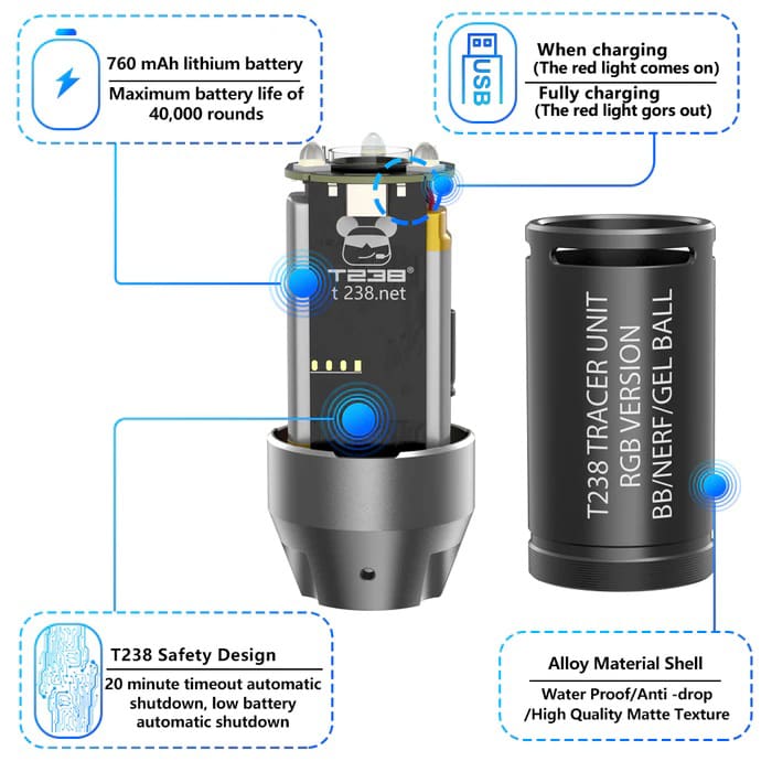 T238 Tactical RGB tracer