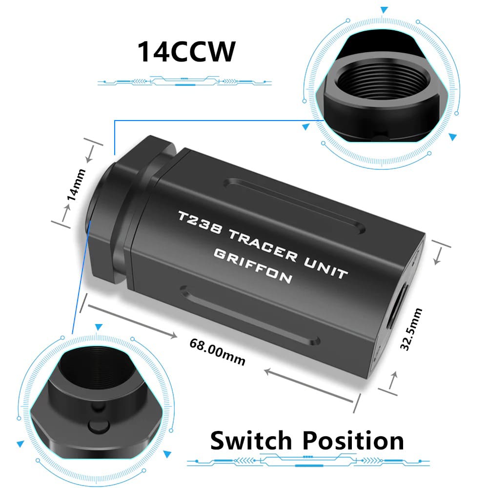 T238 Griffon Tactical Tracer Unit Black